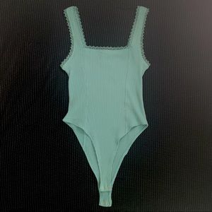 F21 ✿ teal bodysuit